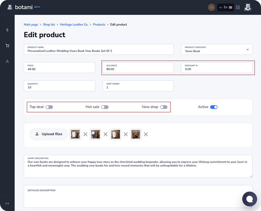 Product labels, discounts, and improved storefront visuals