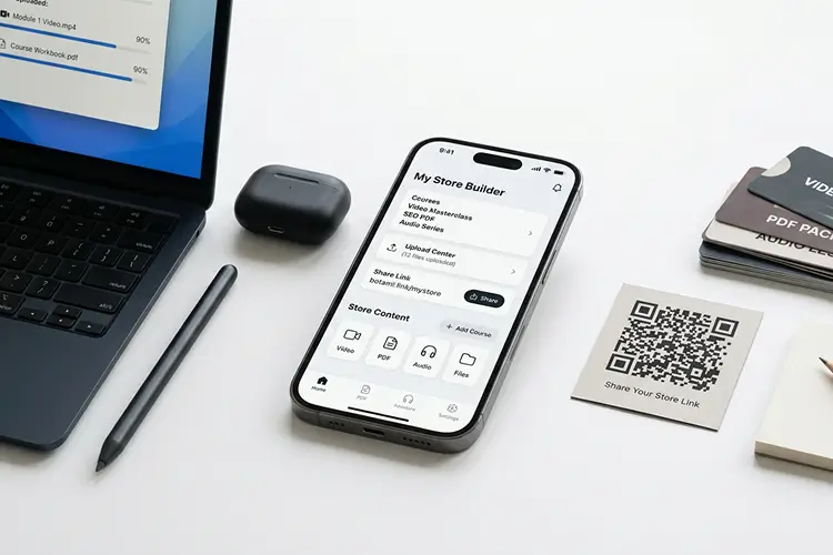 How course stores work in Botami