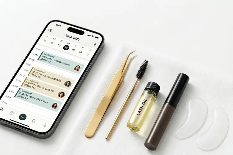 Features for Lash & Brow Booking